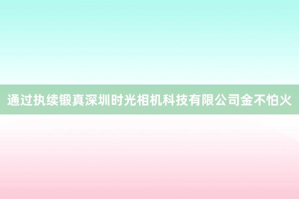 通过执续锻真深圳时光相机科技有限公司金不怕火